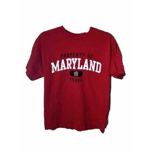 VTG MARYLAND TERRAPINS Men Adult MEDIUM Short Sleeve SPELL OUT NCAA T Shirt